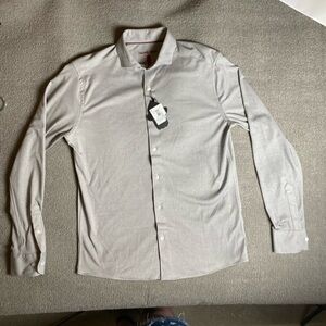 ✨NWT✨ Visconti Black Men's Sz S Gray Long Sleeve Button Up- Quiet Luxury Comfort